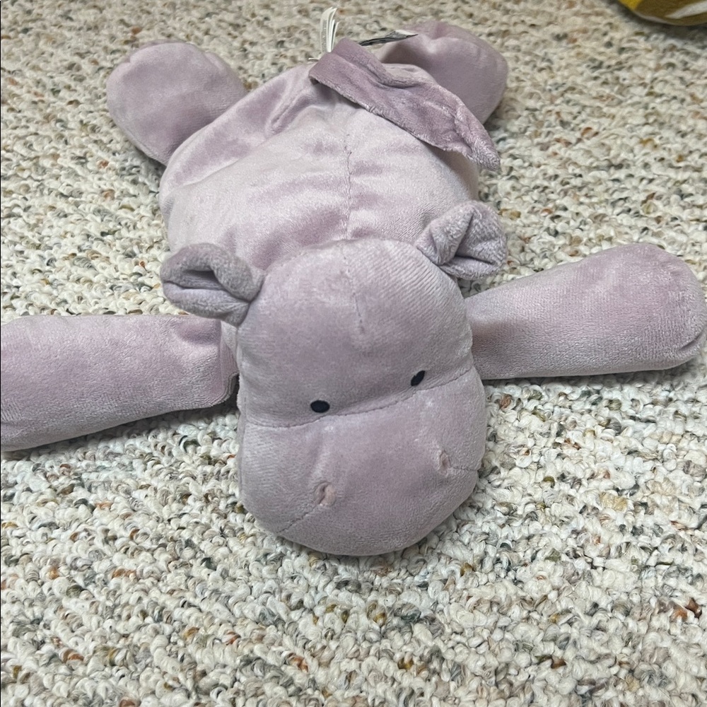 Retired Jellycat Dozydou Hippo, lavender, 12”